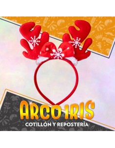 Vincha Cuernos Reno Con Mono Xu - Venado Navidad