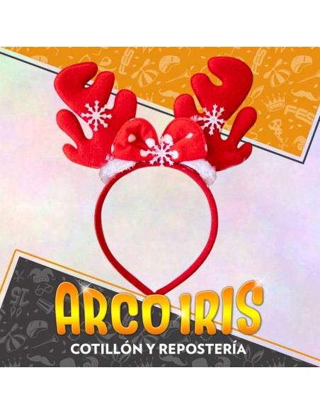 Vincha Cuernos Reno Con Mono Xu - Venado Navidad