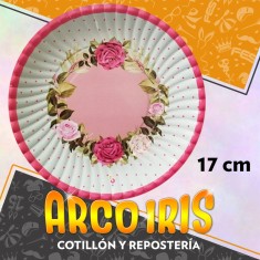 Plato Bowl Floral X 8 - Rosas Navidad Festcopack