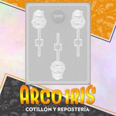 Placas Chupetin Papa Noelxu - +4-5% Navidad Promo Por Cantidad Parpen