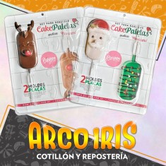 Placas Set Cakepaletas Navidad X 2 - Cristal Parpen