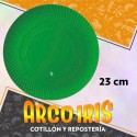 Plato Verde 23 Cm Redondo X 8 - Polipapel Navidad San Patricio Festcopack