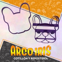 Cortante Cookies Cara Bull Dog - Plastico