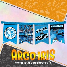 Belgrano Banderin Feliz Cumpleanos Xu - Articulado Equipos Futbol