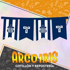 Talleres Banderin Feliz Cumpleanos Xu - Articulado Equipos Futbol