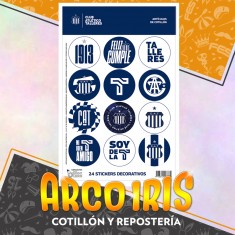 Talleres Stickers 2 X 12 U - 24 Stickers Decorativos Equipos Futbol