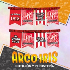 Instituto Banderin Feliz Cumpleanos Xu - Articulado Equipos Futbol