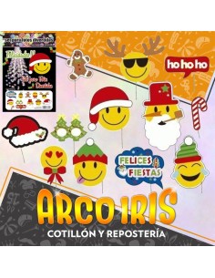 Foto Booth Felicidades - Props Navidad Set Para Fotos Divertidas Felices Fiestas Gold Mundo