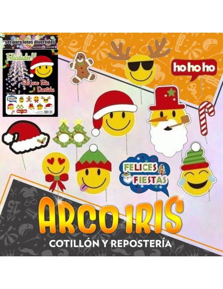Foto Booth Felicidades - Props Navidad Set Para Fotos Divertidas Felices Fiestas Gold Mundo