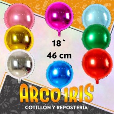 Mylar 18 Redondo Liso Metal X 10 - 46 Cm Varios Colores Globo Metalizado Papel