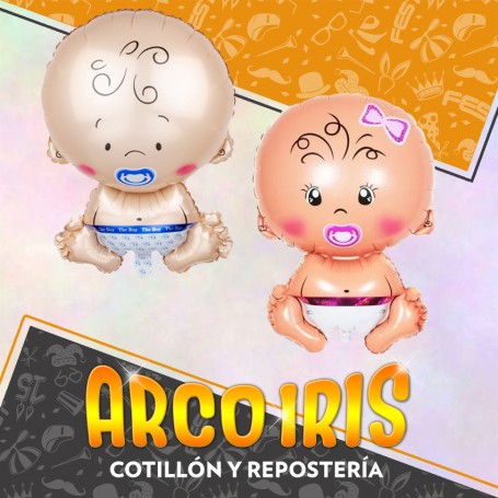 Mylar 14 Baby Shower Varios Modelos Metal Xu - 35 Cm Nena Nene Cochesito Bb Bebe Caballito Mesedor Huellita Pie Huella Angel