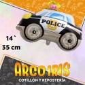 Mylar 14 Auto Policia Metal Xu - 35 Cm Globo Metalizado Papel