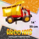 Mylar 14 Camion Volcador Metal Xu - 35 Cm Globo Metalizado Papel