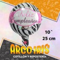 Mylar 10 Redondo Metal Xu +10-10% - Promo Por Cantidad Argentina Dorado/impreso/feliz Cumpleanos/feliz Dia/unicornio/circulo