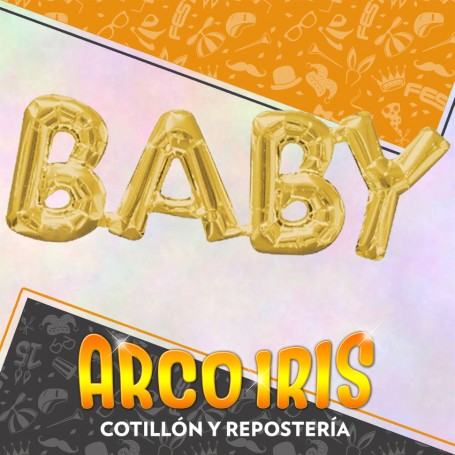 Mylar 16 Frase Baby Metal Xu - Letras 40 Cm Globo Metalizado Papel