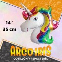 Mylar 14 Unicornio Chico Metal Xu - 35 Cm Globo Metalizado Papel