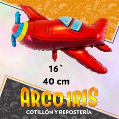 Mylar 16 Avioneta Metal Xu - 40 Cm Globo Metalizado Papel