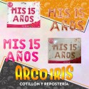 Mylar 16 Frase Mis 15 Anos Metal Xu - 9 Letras 40 Cm Globo Metalizado Papel Li Xing