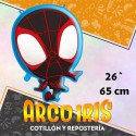 Mylar 26 Personaje Arana Metal Xu - 66 Cm Spiderman Cabeza Grande Globo Metalizado Papel