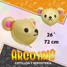 Mylar 26 3d Cabeza Animal Metal Xu - 72 Cm Leon/raton/osito Globo Metali Papel 2