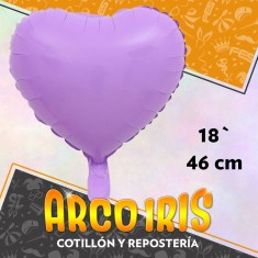 Mylar 18 Corazon Liso Pastel X 10 - Varios Colores 46 Cm Valentin Globo Metalizado Papel 2
