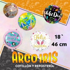 Mylar 18 Redondo Estampado Metal X 50 - 46 Cm Navidad Paquete Cerrado 2