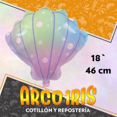 Mylar 18 Plastico Ostra Xu - 46 Cm Fondo De Mar