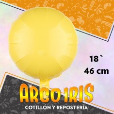 Mylar 18 Redondo Liso Pastel X 10 - 46 Cm Varios Colores Globo Metalizado Papel 2