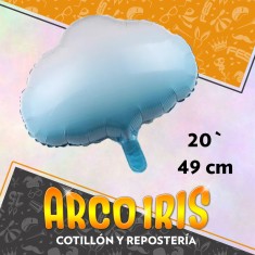 Mylar 20 Nube Metal Xu - 49 Cm Globo Metalizado Papel