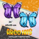 Mylar 24 Mariposa Metal Xu - 65 X 55 Cm Globo Metalizado Papel