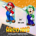 Mylar 26 Personajes Mario Y Luigi Bros Metal Xu - 66 Cm Globo Metalizado Papel