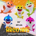 Mylar 24 Baby Shark Xu - 60 Cm Tiburon Bb Varios Colores