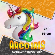 Mylar 26 Unicornio Metal Xu - 45 X 66 Cm Globo Metalizado Papel