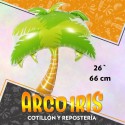 Mylar 26 Palmera Metal Xu - 66 Cm Globo Metalizado Papel