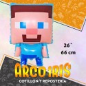 Mylar 26 Personaje Minecraft Metal Xu - 66 Cm Globo Metalizado Papel