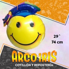 Mylar 29 Emoji Egresado Metal Xu - 74 Cm Upd Globo Metalizado Papel