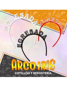 Vincha Egresada Con Strass -roja-negra-blanca 2