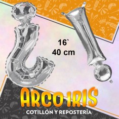 Mylar Signos 16 Xu - ¿- ¡ ! Pregunta/admiracion/interrogacion Globo Metalizado Papel