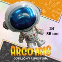 Mylar 34 Astronauta Metal Xu - 86 Cm Globo Metalizado Papel