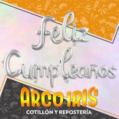 Mylar Frase Cursiva Feliz Cumple Metal Xu - Plata/dorado/azul/rosa Gold/rose Foil Balloons Globo Metalizado Papel 2