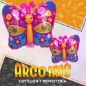 Mylar Plastico Mariposa Con Portaglobo Xu - Globo Metalizado Papel
