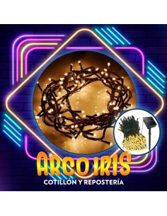 Luces Led Carga Solar Arroz X 50 - Luz Calida 10 Metros Navidad Led Decorative Lights