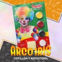 Maquillaje Pasta 2g X 4 - Payaso Con Esponja Amarillo-negro-blanco-rojo Pintafan
