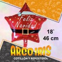 Mylar 18 Estrella Estampado X 10 - 46 Cm Navidad Feliz Dia Te Amo Te Quiero Feliz Cumple