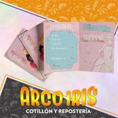 Princesas Invitacion X 10