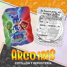 Pj Invitacion X 10 - Heroes En Pijama