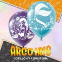 Sirenita Globos Premium X 6 Latex 12 Impresion Total