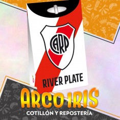 River Bolsa Caramelera Con Cierre X 8 - De Papel Con Glitter Y Cierre Equipos Futbol