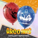 Spiderman Globos Premium X 6 - Latex 12 Impresion Total Hombre Arana
