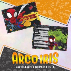 Spidey Invitacion X 10 - Marvel Spidey